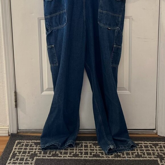 Berne Men's Heritage Unlined Washed Denim Bib Farm-House Chore Overalls Sz 48x32 - Picture 5 of 11